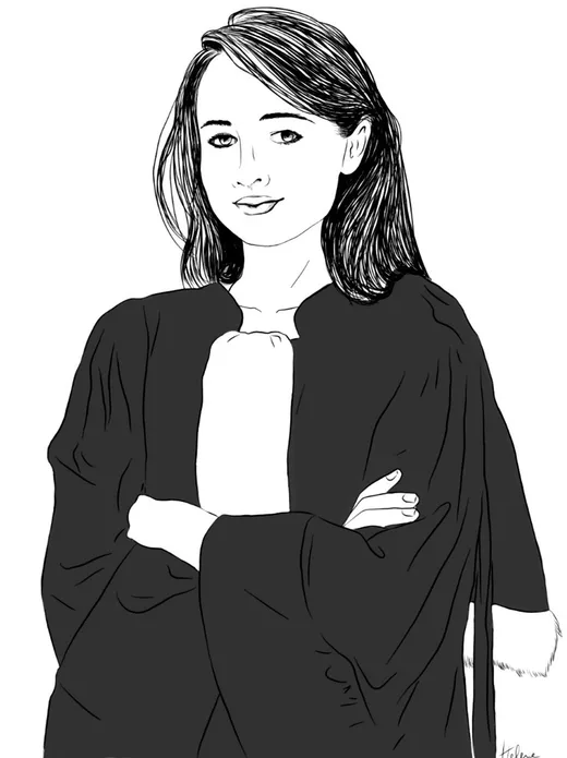 dessin portrait de louise bargibant